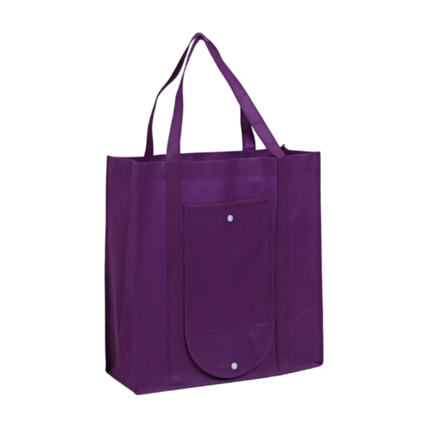 Foldable Non-Woven Shopping Bag with Extra Pocket