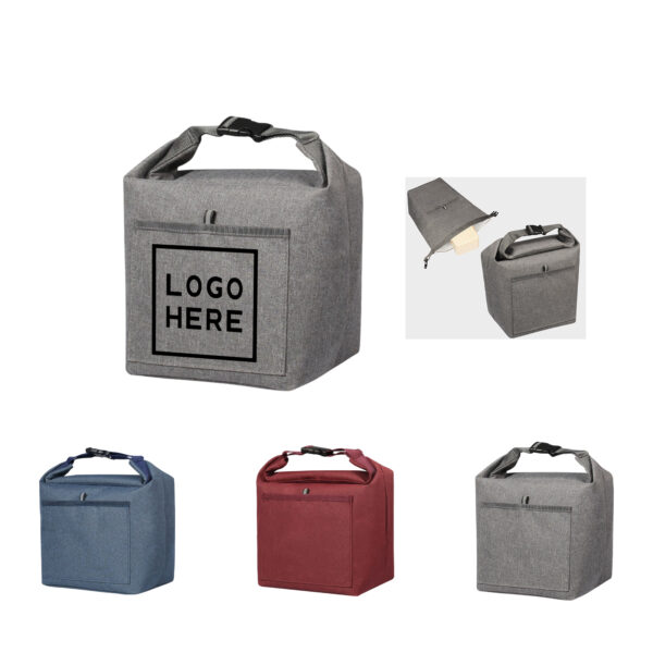 SPL98 300D Polyester Insulated Lunch Tote with Roll-Top