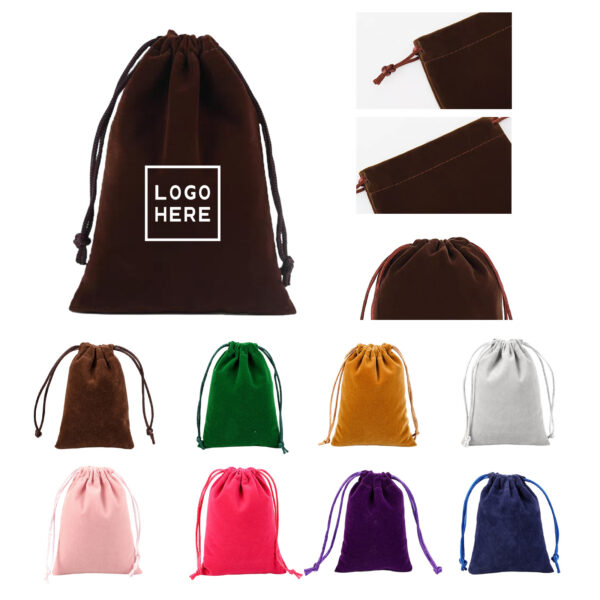 Luxurious Velvet Drawstring Jewelry and Trinket Bags