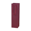 Single Bottle Kraft Paper Wine Carrier with Rope Handles