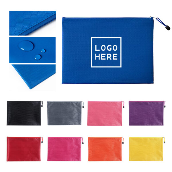 Water-Resistant Oxford Canvas Zip Pouch for Organization