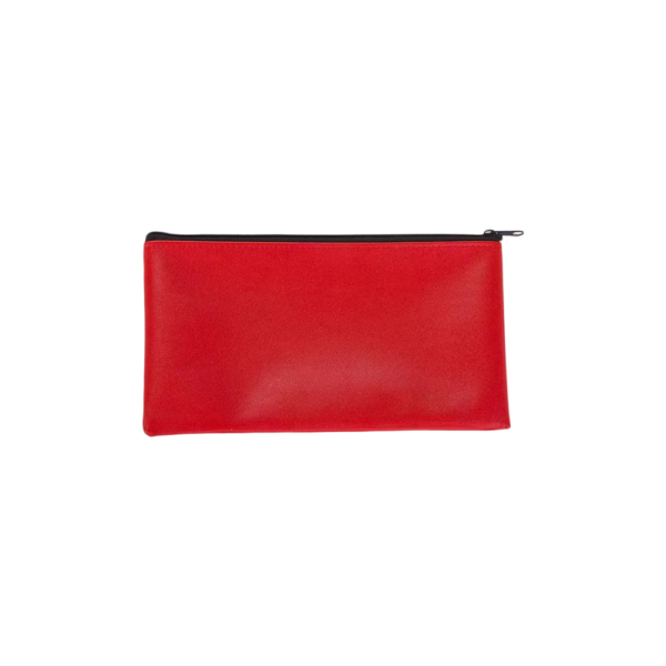 Faux Leather Bank Deposit and Cash Organizer Pouch