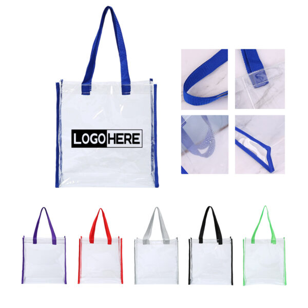 SPL250 Clear Vinyl Shoulder Strap Tote for Everyday Essentials