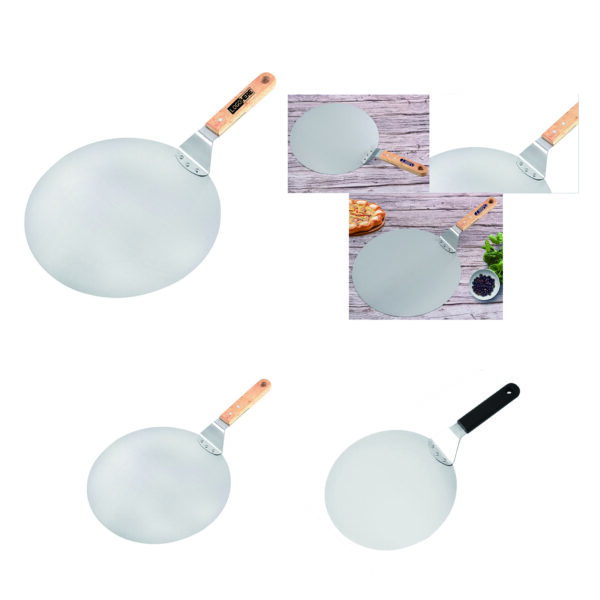 SPL301 Wooden-Handled Pizza Peel, 12-Inch Stainless Steel Baking Tool