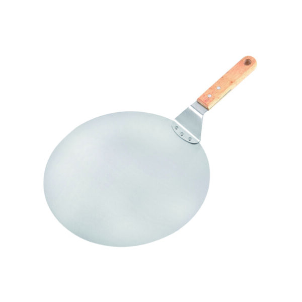 Wooden-Handled Pizza Peel, 12-Inch Stainless Steel Baking Tool