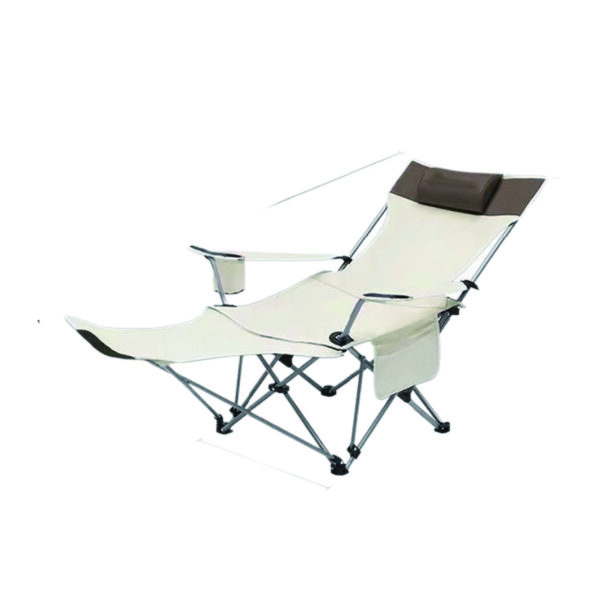 Heavy-Duty Folding Camping Chair with Cup Holder, 65" L