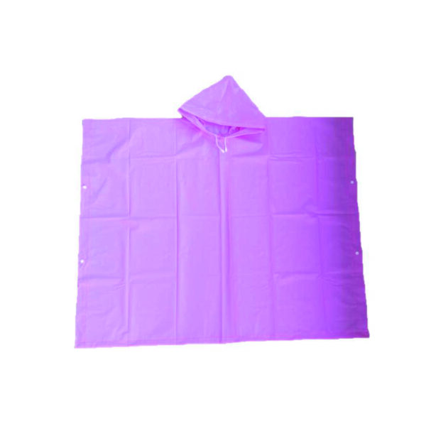 Kids' Adjustable Rain Poncho with Snap Sides and Hood