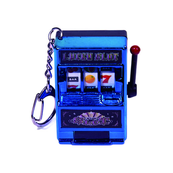 Compact Plastic Lucky Slots Keychain Game