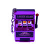 Compact Plastic Lucky Slots Keychain Game