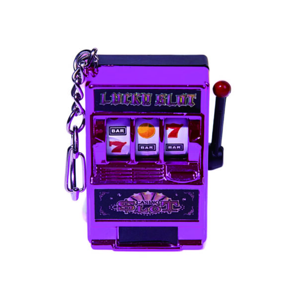 Compact Plastic Lucky Slots Keychain Game
