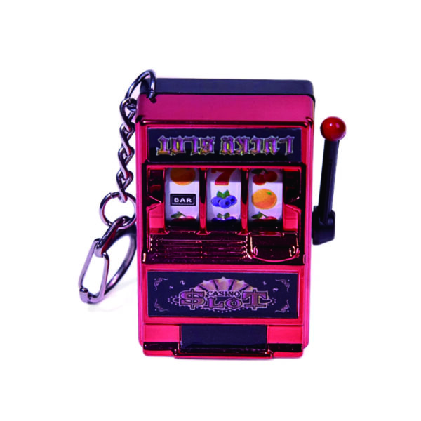 Compact Plastic Lucky Slots Keychain Game