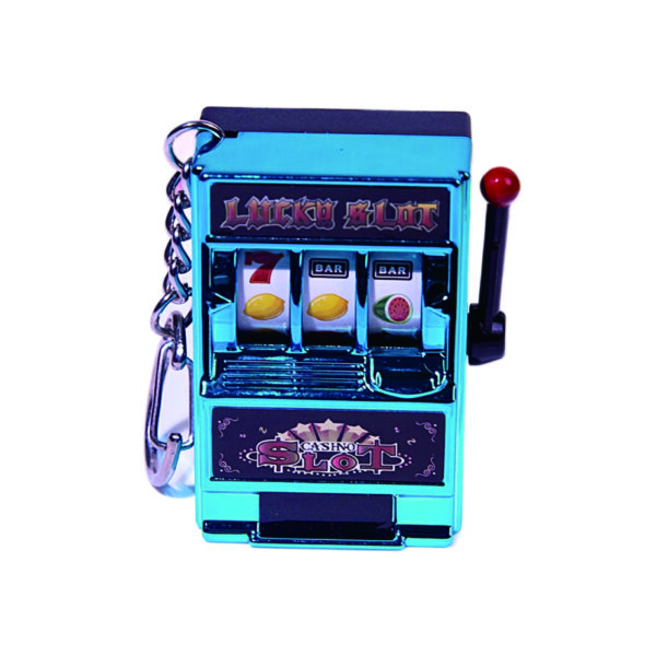Compact Plastic Lucky Slots Keychain Game
