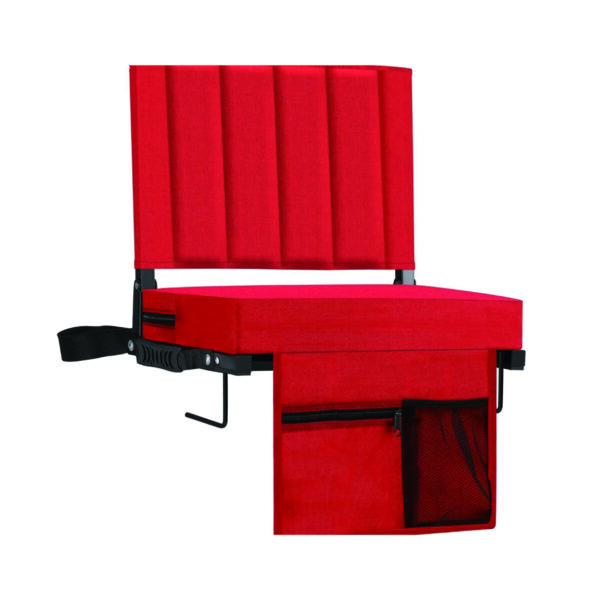 Foldable Stadium Seat with Backrest and Storage Pocket