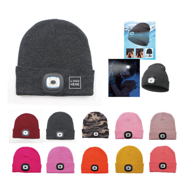 PTPJML1323 LED Light-Up Knitted Winter Beanie Hat