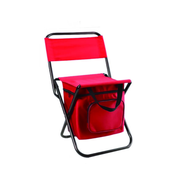 Folding Reclining Chair with Cooler and Steel Frame