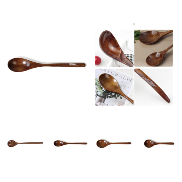 SPL330 Small Nanmu Wood Mixing Spoon for Desserts