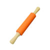 9-Inch Silicone Rolling Pin with Wooden Handles