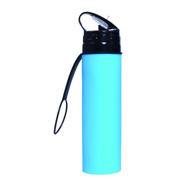 16 oz Foldable Silicone Water Bottle for Travel