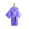 Women's Knee-Length Faux Silk Kimono Robe with Sash