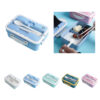 Wheat Straw Eco-Friendly Bento Lunch Box with Compartments