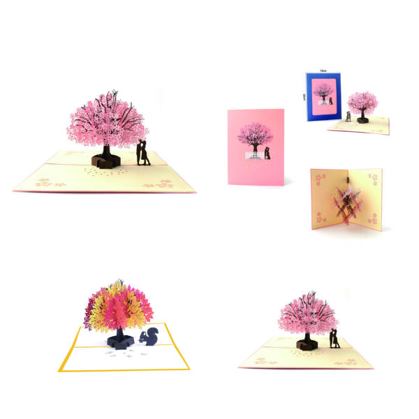 Custom 3D Pop-Up Greeting Card Set with Envelope