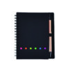 Compact Spiral Notebook with Sticky Notes and Pen Holder