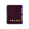 Compact Spiral Notebook with Sticky Notes and Pen Holder