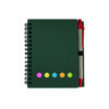 Compact Spiral Notebook with Sticky Notes and Pen Holder