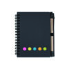 Compact Spiral Notebook with Sticky Notes and Pen Holder
