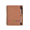 Compact Spiral Notebook with Sticky Notes and Pen Holder