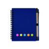 Compact Spiral Notebook with Sticky Notes and Pen Holder