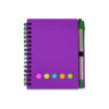 Compact Spiral Notebook with Sticky Notes and Pen Holder