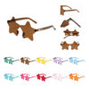 Rimless Star Sunglasses with Transparent Jelly Frame