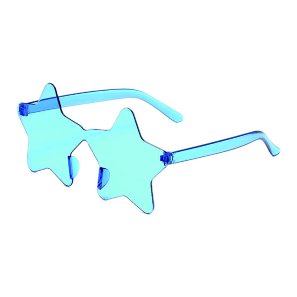 Rimless Star Sunglasses with Transparent Jelly Frame