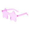 Rimless Star Sunglasses with Transparent Jelly Frame