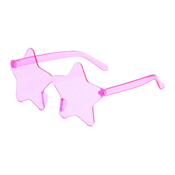 Rimless Star Sunglasses with Transparent Jelly Frame
