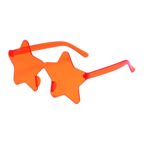 Rimless Star Sunglasses with Transparent Jelly Frame