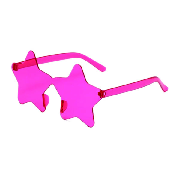 Rimless Star Sunglasses with Transparent Jelly Frame