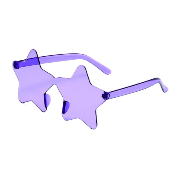Rimless Star Sunglasses with Transparent Jelly Frame