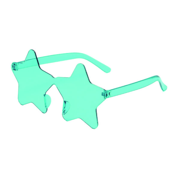 Rimless Star Sunglasses with Transparent Jelly Frame