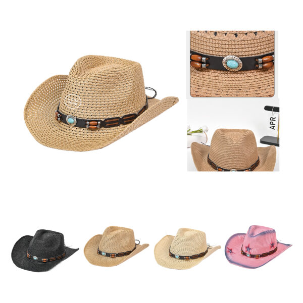 SPL370 Western Cowboy Straw Hat for Sun Protection