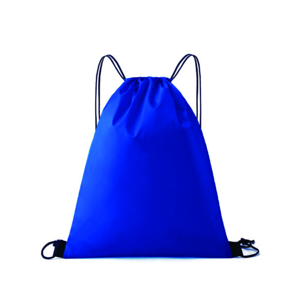 210D Polyester Drawstring Sports Bag with Leather Trim