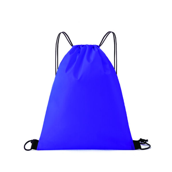 210D Polyester Drawstring Sports Bag with Leather Trim