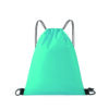 210D Polyester Drawstring Sports Bag with Leather Trim