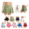 High-Waisted Pleated Tennis Skirt with Pockets