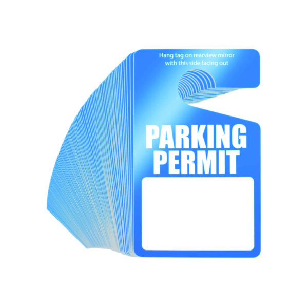 Waterproof Parking Permit Hang Tags for Rearview Mirrors