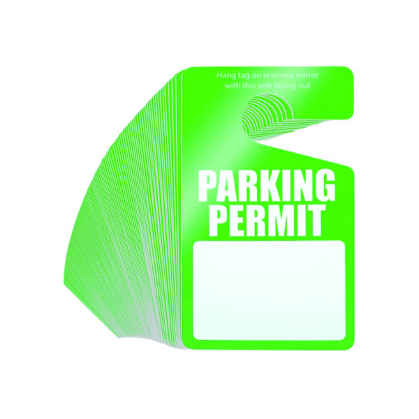 Waterproof Parking Permit Hang Tags for Rearview Mirrors