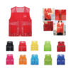 Unisex Polyester Mesh Work Vest with Zipper
