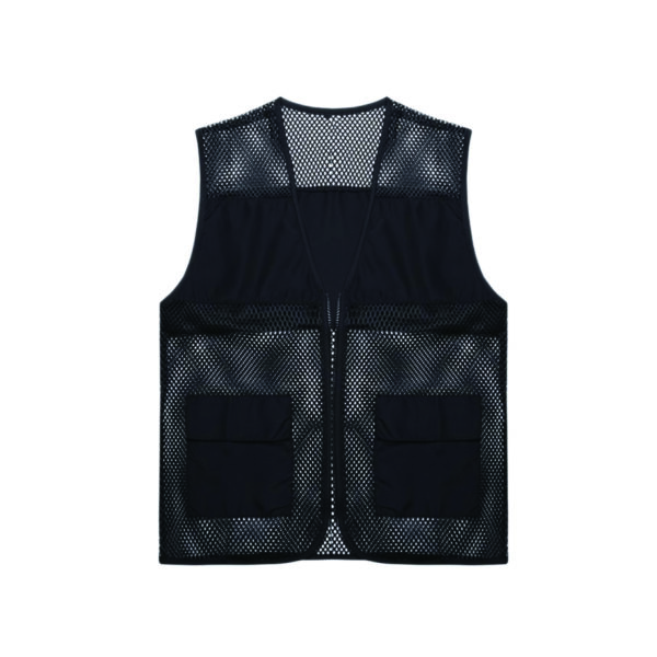 Unisex Polyester Mesh Work Vest with Zipper
