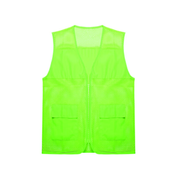 Unisex Polyester Mesh Work Vest with Zipper
